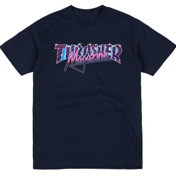 Thrasher Vice Logo T-Shirt Navy-Black Sheep Skate Shop