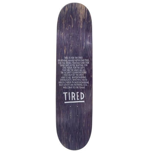 Tired Skateboards Moto Sports Deck 8.25