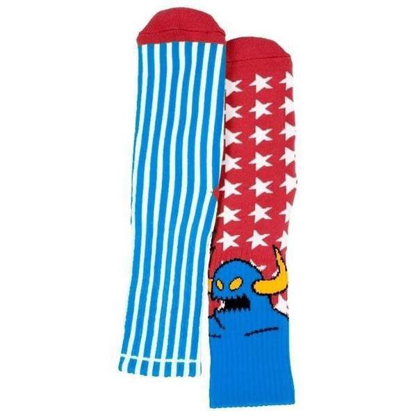 Toy Machine American Monster Crew Sock Blue - White - Red-Black Sheep Skate Shop