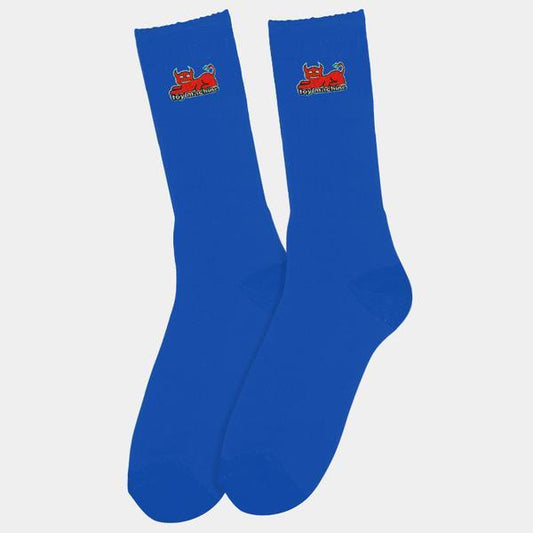 Toy Machine Embroidered Devil Cat Sock Blue-Black Sheep Skate Shop