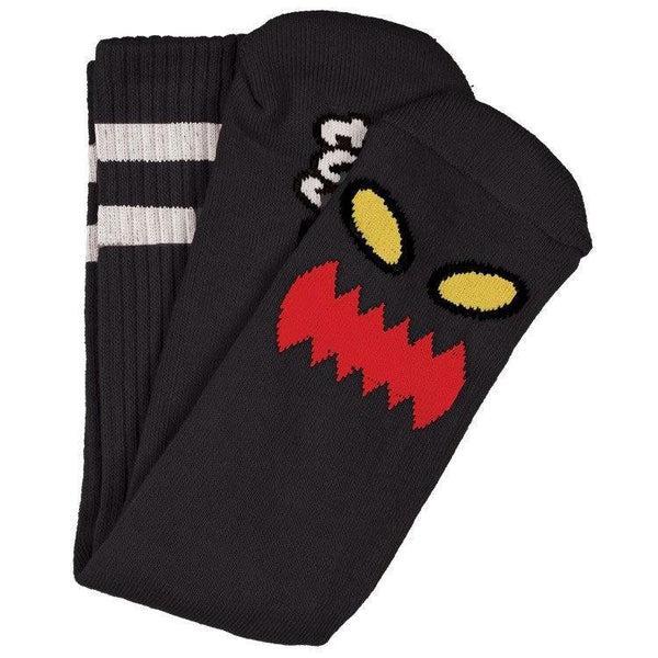 Toy Machine Monster Face Crew Socks Black-Black Sheep Skate Shop