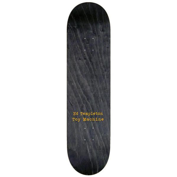 Toy Machine Skateboards Ed Templeton Charred Cross Deck 8.5"-Black Sheep Skate Shop