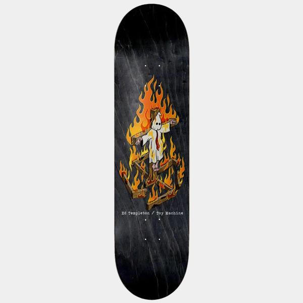 Toy Machine Skateboards Ed Templeton Charred Cross Deck 8.5"-Black Sheep Skate Shop