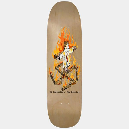 Toy Machine Skateboards Ed Templeton Charred Cross Deck 9.0"-Black Sheep Skate Shop