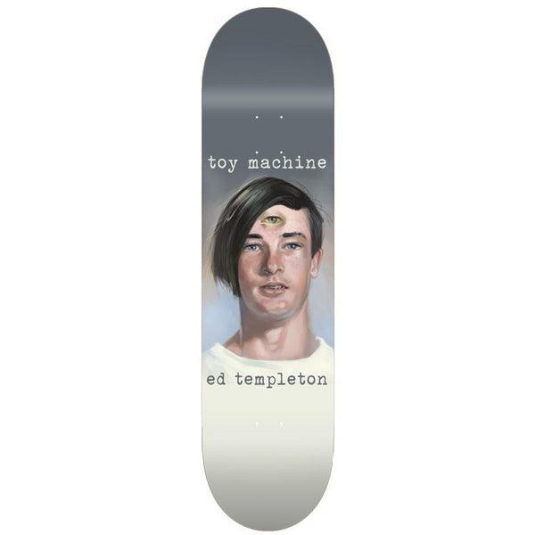 Toy Machine Skateboards Ed Templeton Portrait Deck 8.25"-Black Sheep Skate Shop