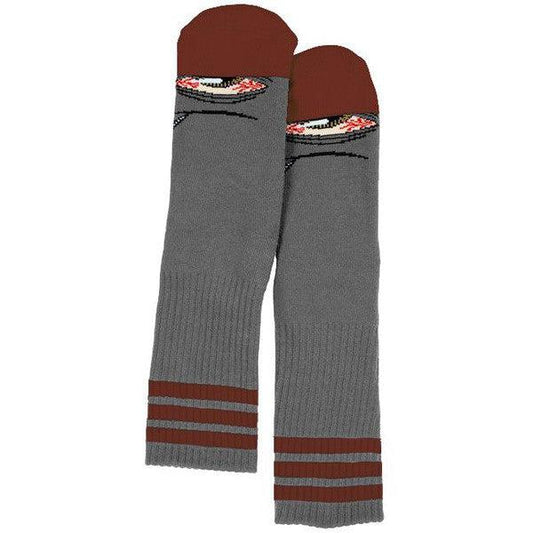 Toy Machine Stoner Crew Sock Charcoal - Brown-Black Sheep Skate Shop