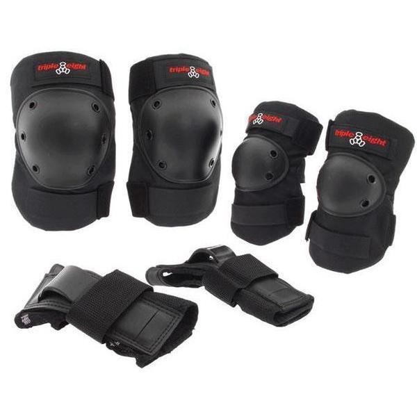 Triple Eight Saver Series Protection Pad Set Black-Black Sheep Skate Shop