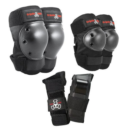 Triple Eight Saver Series Protection Pad Set Black-Black Sheep Skate Shop