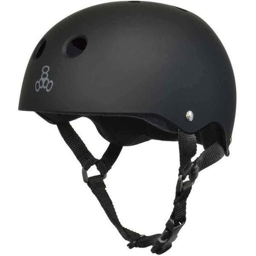 Triple Eight T8 Helmet Matte Black Rubber-Black Sheep Skate Shop