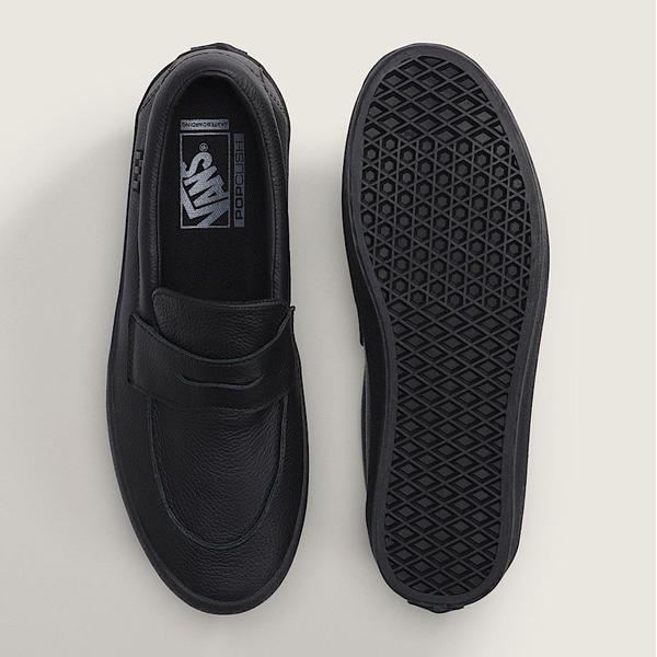 Vans Skate Loafer Shoe Leather Black - Black-Black Sheep Skate Shop