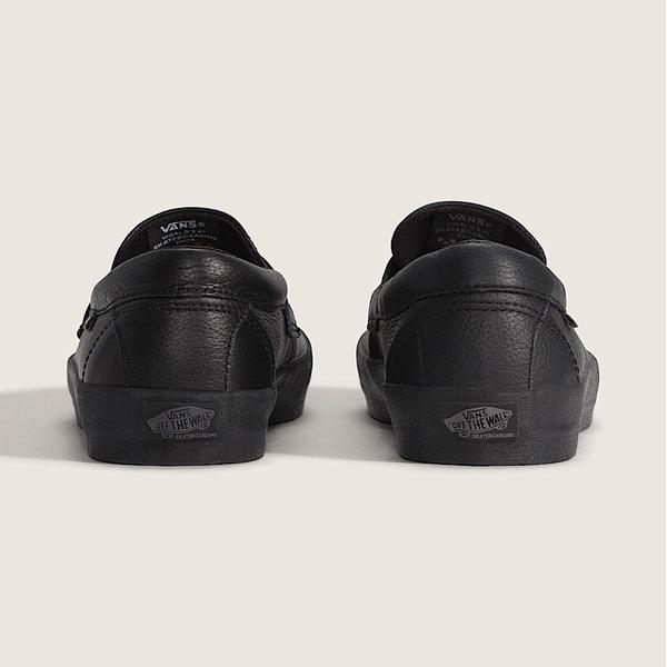 Vans Skate Loafer Shoe Leather Black - Black-Black Sheep Skate Shop