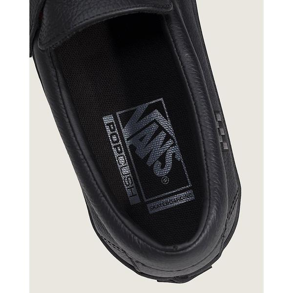 Vans Skate Loafer Shoe Leather Black - Black-Black Sheep Skate Shop