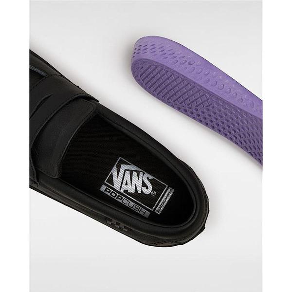 Vans Skate Loafer Shoe Leather Black - Black-Black Sheep Skate Shop