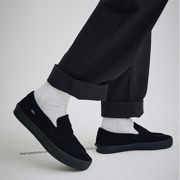 Vans Skate Loafer Shoe Suede Black - Black-Black Sheep Skate Shop