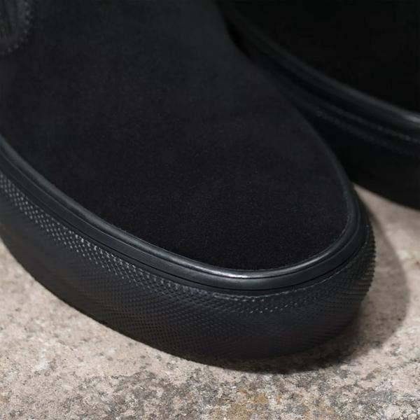 Vans slip on pro suede clearance black