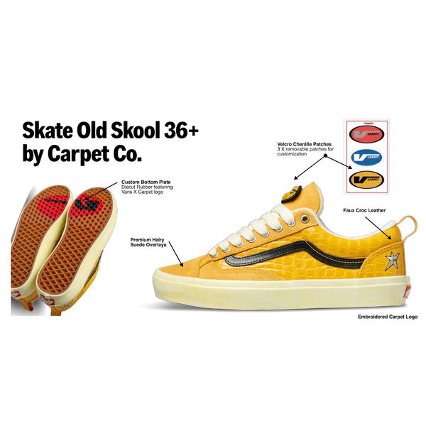 Vans x Carpet Co. Skate Old Skool 36+ VCU Carpet Yellow-Black Sheep Skate Shop