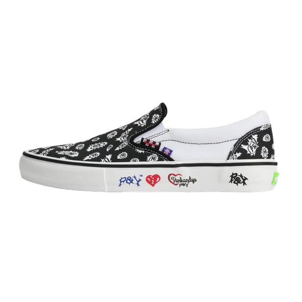 Vans x PUNKANDYO Skate Slip On Black - White-Black Sheep Skate Shop