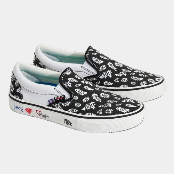 Vans x PUNKANDYO Skate Slip On Black - White-Black Sheep Skate Shop