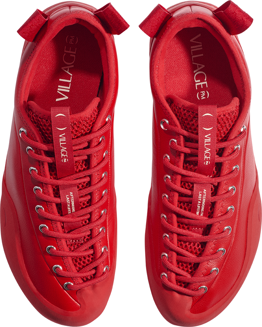 Village PM 1PM Skate Shoe Red LTR-Black Sheep Skate Shop