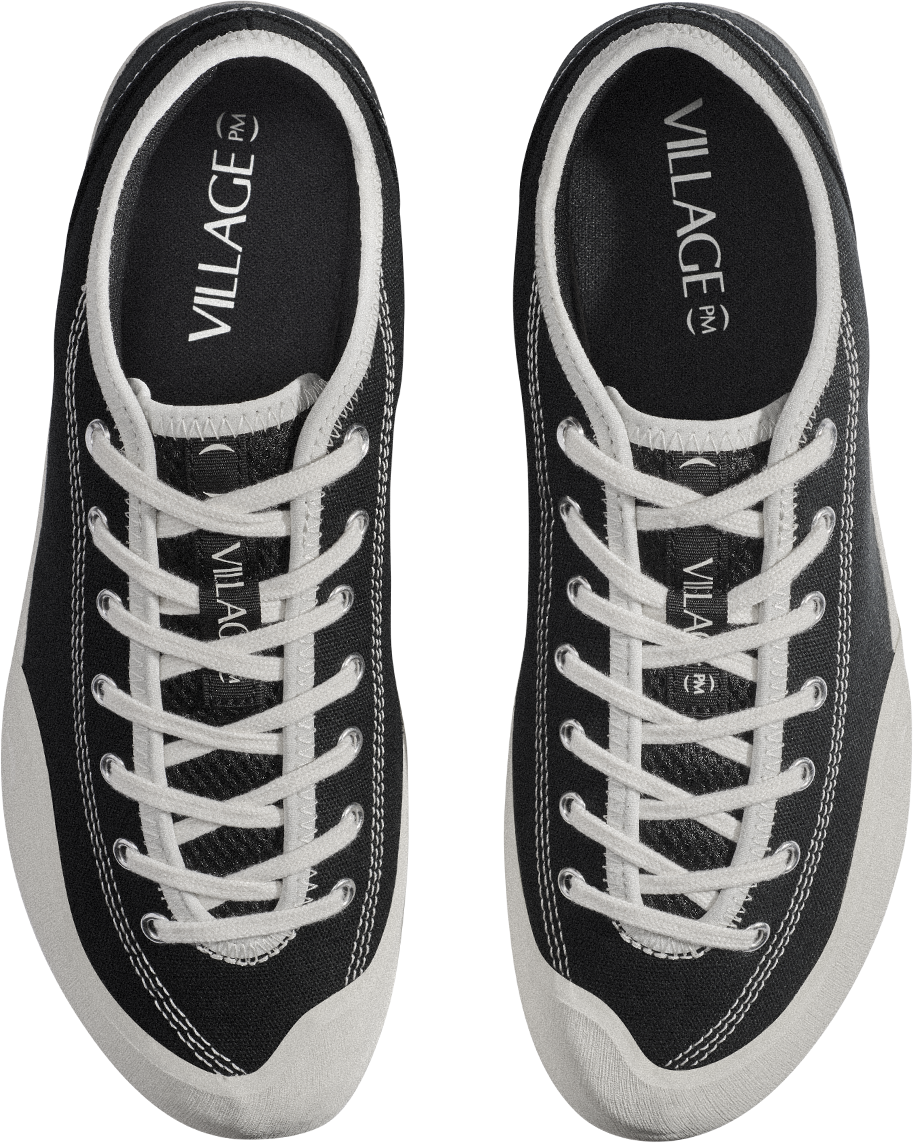Village PM 1.30PM Skate Shoe Black - Whisper White-Black Sheep Skate Shop