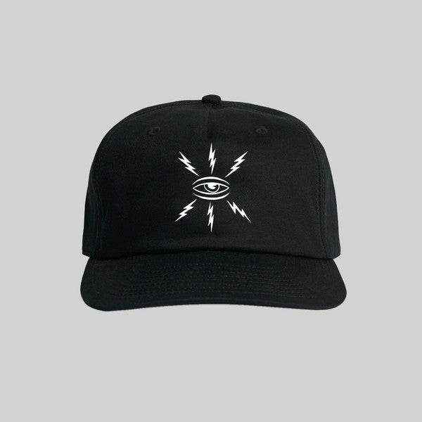 WAR SAW LTD x Ed Templeton Cognition Unstructured Canvas Strapback Hat Black-Black Sheep Skate Shop