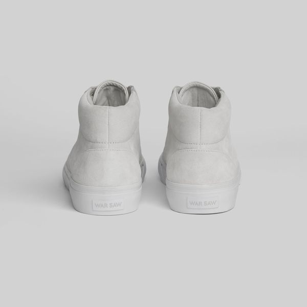 WARSAW LTD Chapter Mid Pig Suede White - White-Black Sheep Skate Shop