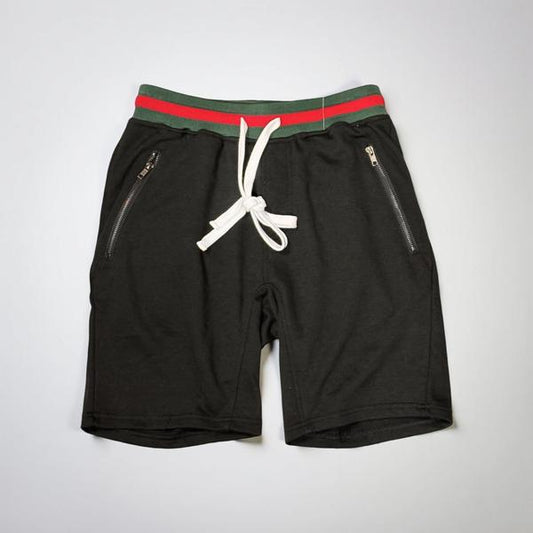 WEIV French Terry Shorts Black - Green - Red-Black Sheep Skate Shop