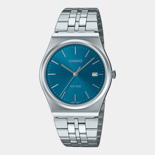 Casio Vintage Collection Analog Watch MTPB145D22VT Silver - Blue