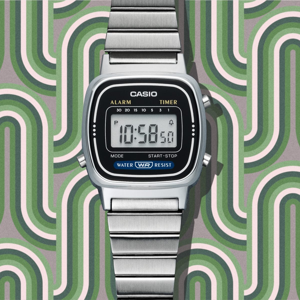 Casio Vintage Collection Digital Watch Small LA670WA-1 Silver