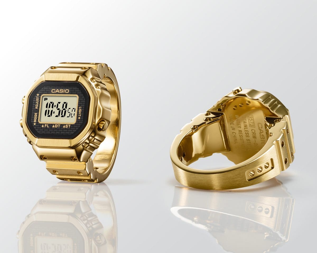 Casio Digital Ring Watch CRW001G-9 Gold