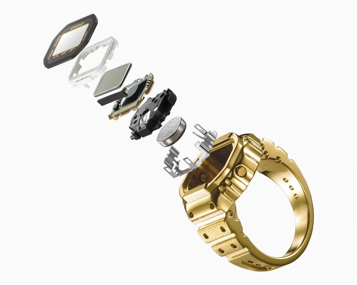 Casio Digital Ring Watch CRW001G-9 Gold