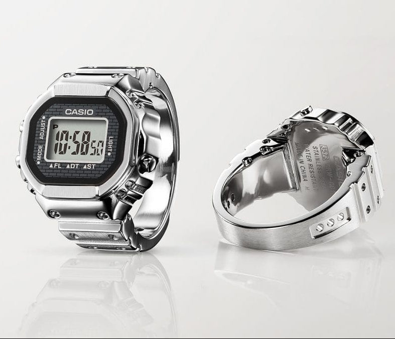 Casio Digital Ring Watch CRW001-1 Silver