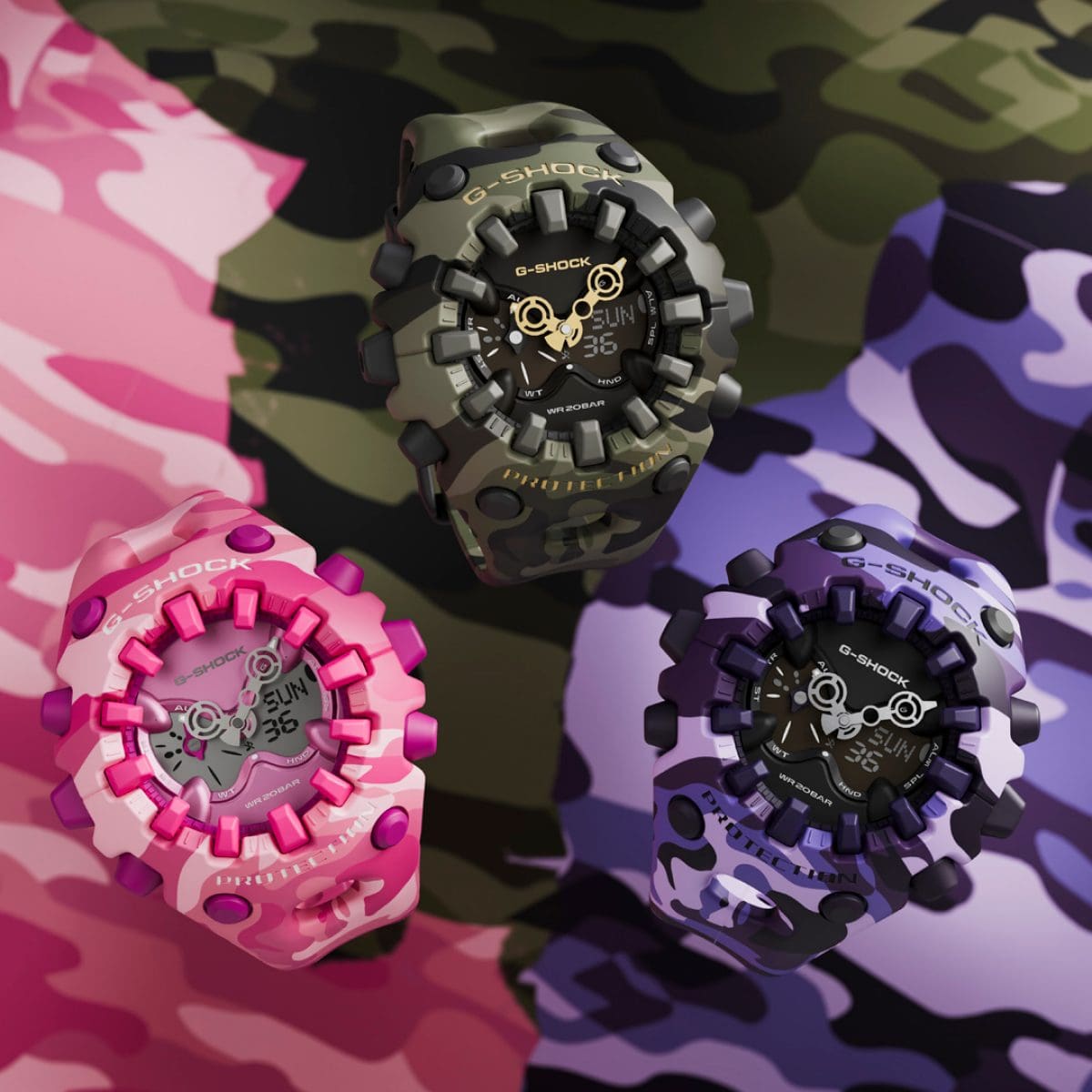 Casio G-Shock Analog-Digital Watch GAV01CMG-3A Camo