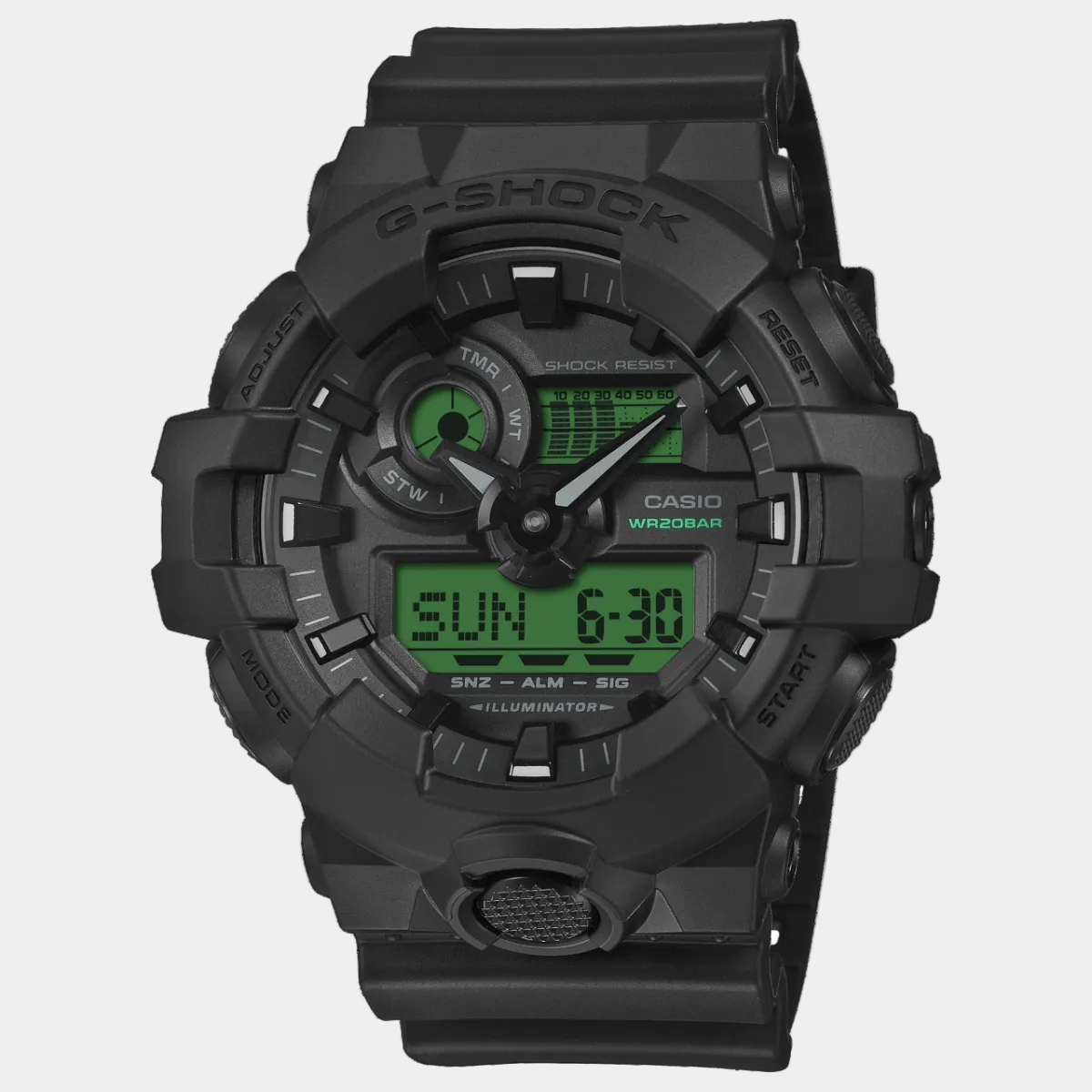 Casio G-Shock Analog-Digital Watch GA700BEG-1A Black - Green