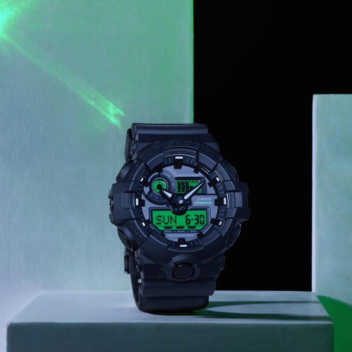 Casio G-Shock Analog-Digital Watch GA700BEG-1A Black - Green