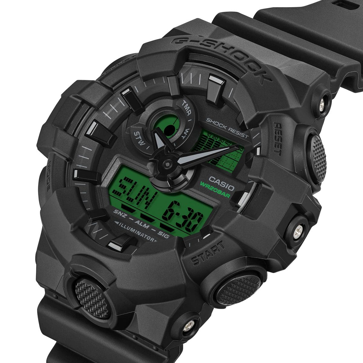 Casio G-Shock Analog-Digital Watch GA700BEG-1A Black - Green