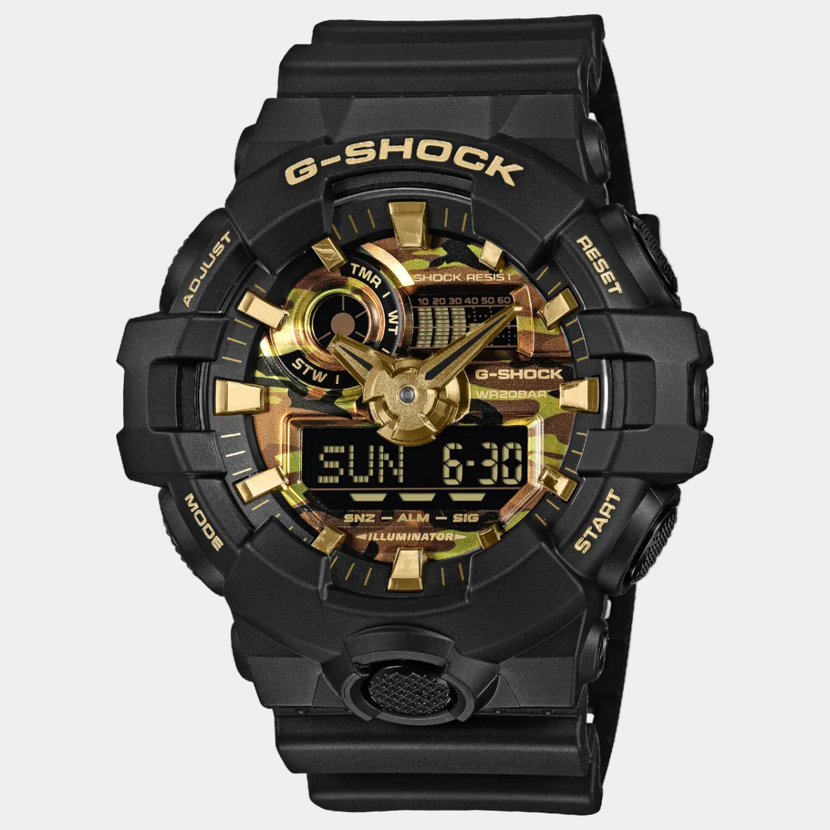 Casio G-Shock Analog-Digital Watch GA700CF-1A Black - Gold Camo