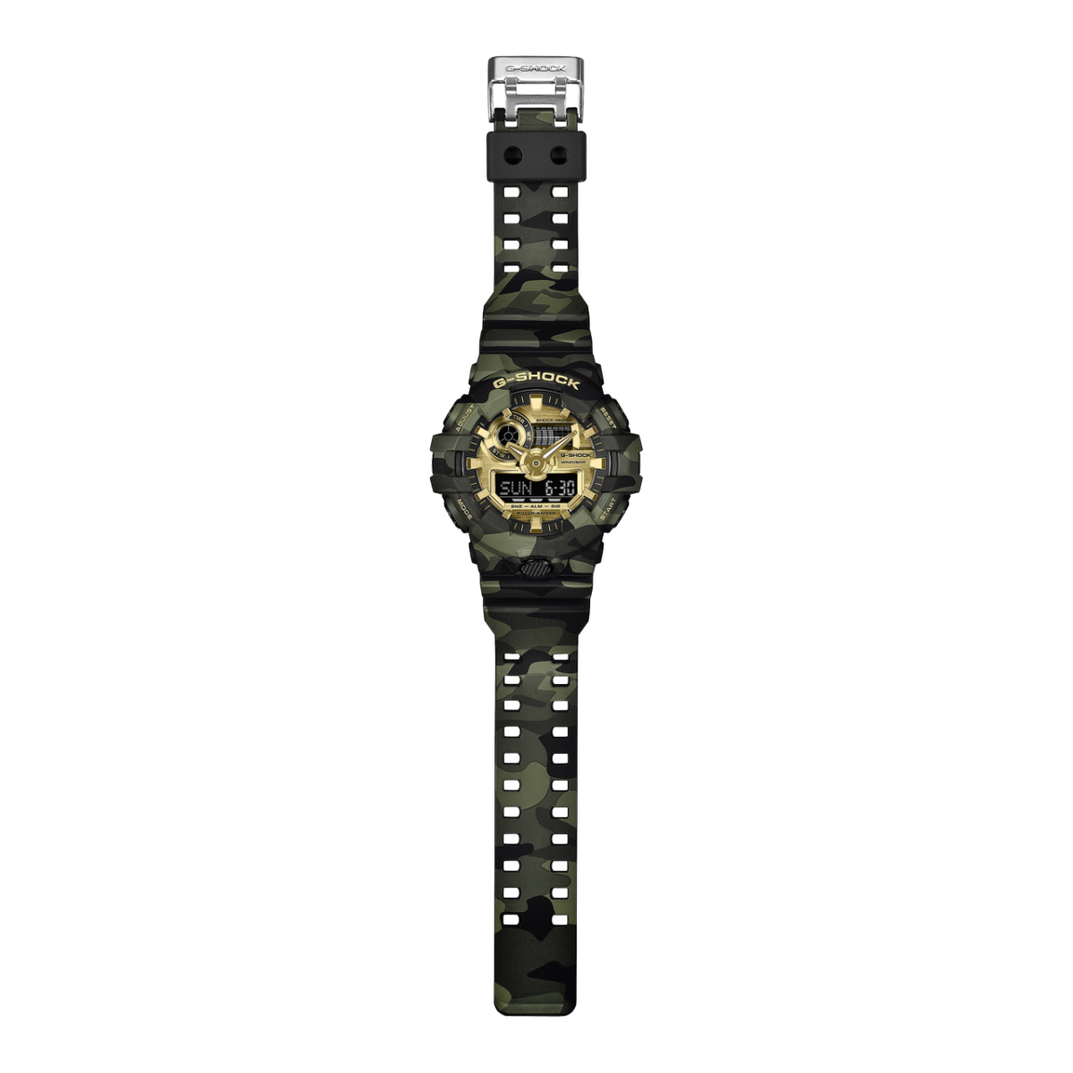 Casio G-Shock Analog-Digital Watch GA700CMG-3A Camo - Gold