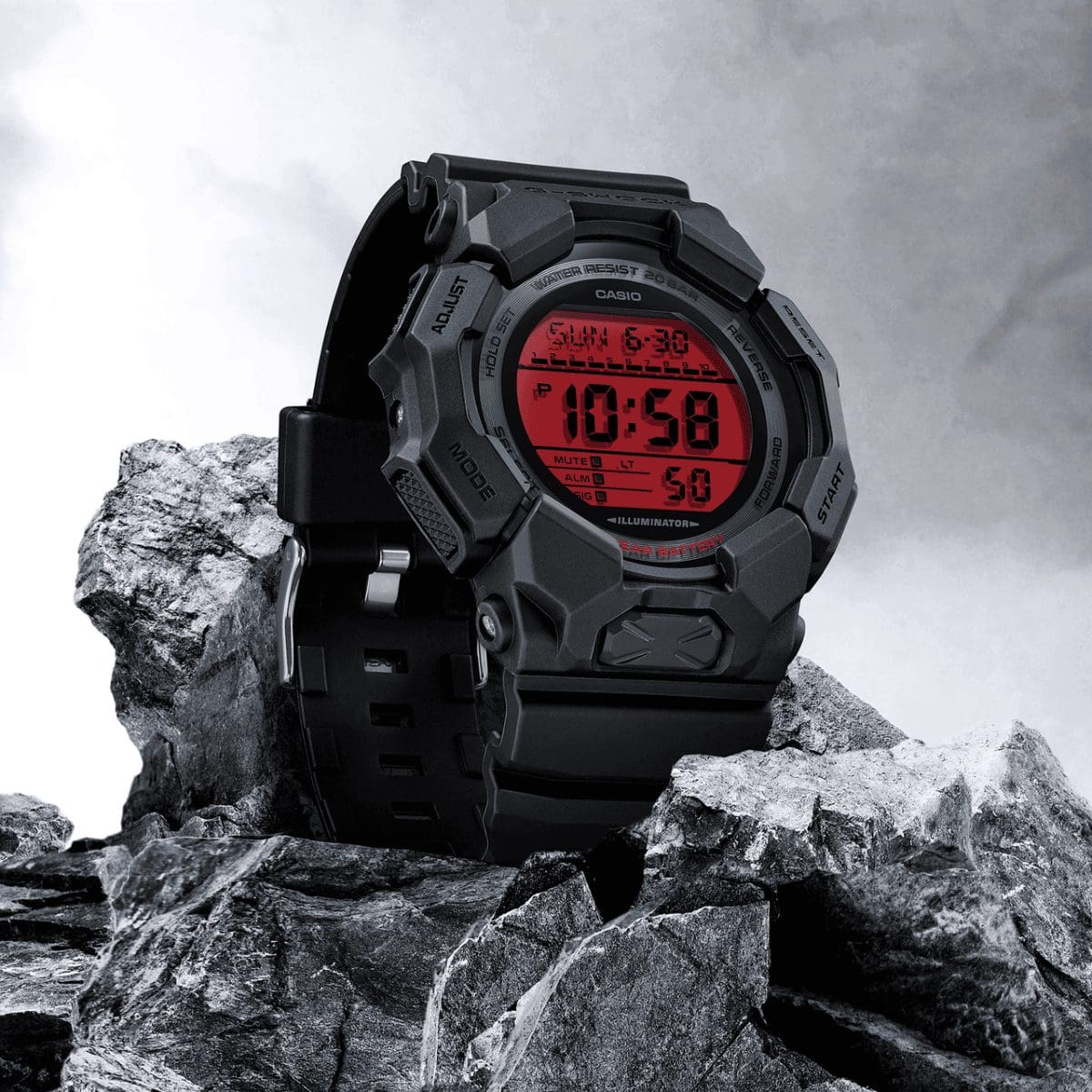 Casio G-Shock Digital Watch GD010BBR-1 Black - Red