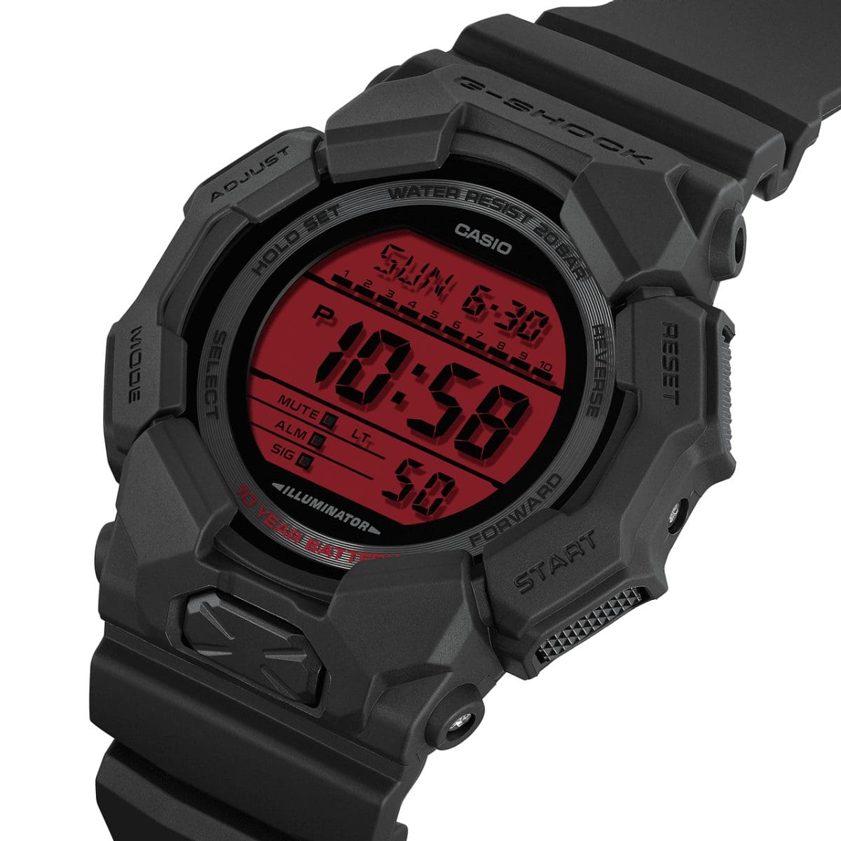 Casio G-Shock Digital Watch GD010BBR-1 Black - Red