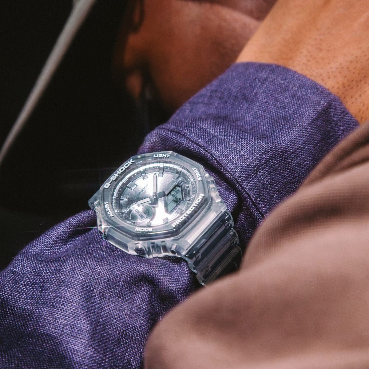 Casio G-Shock Analog-Digital Watch GA2100BM-7A8 Clear - Silver