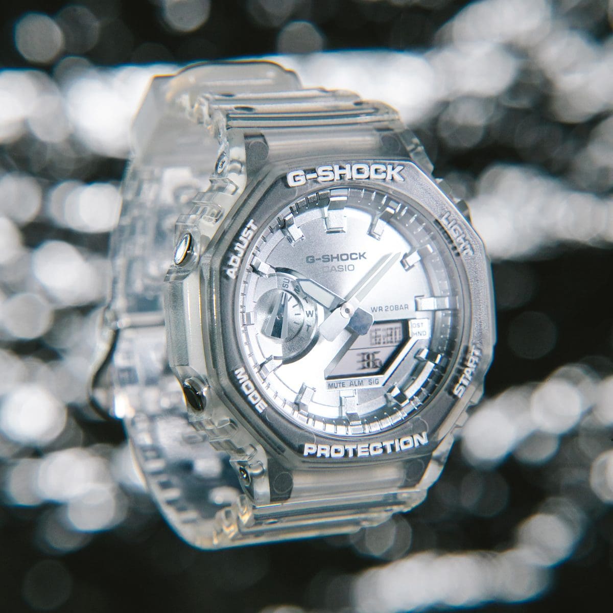 Casio G-Shock Analog-Digital Watch GA2100BM-7A8 Clear - Silver