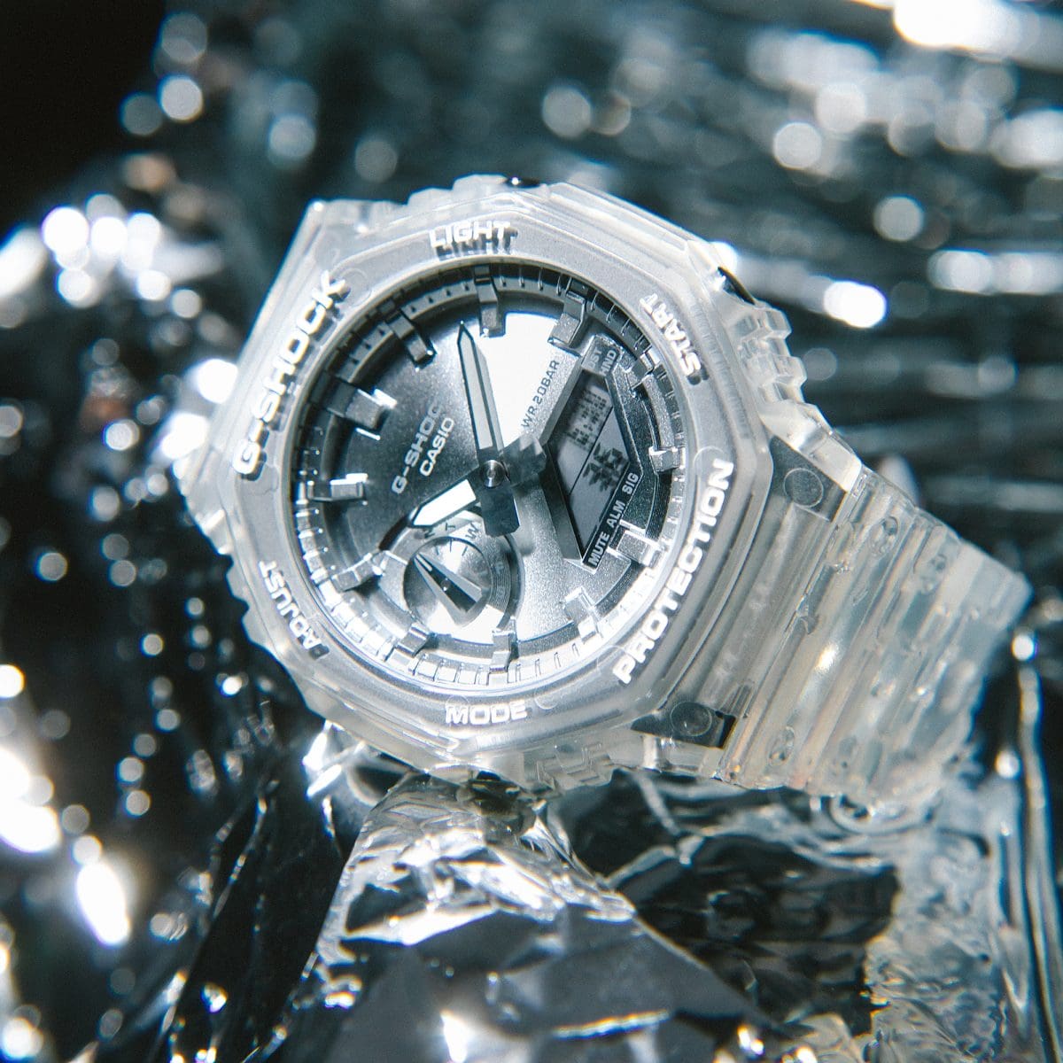 Casio G-Shock Analog-Digital Watch GA2100BM-7A8 Clear - Silver