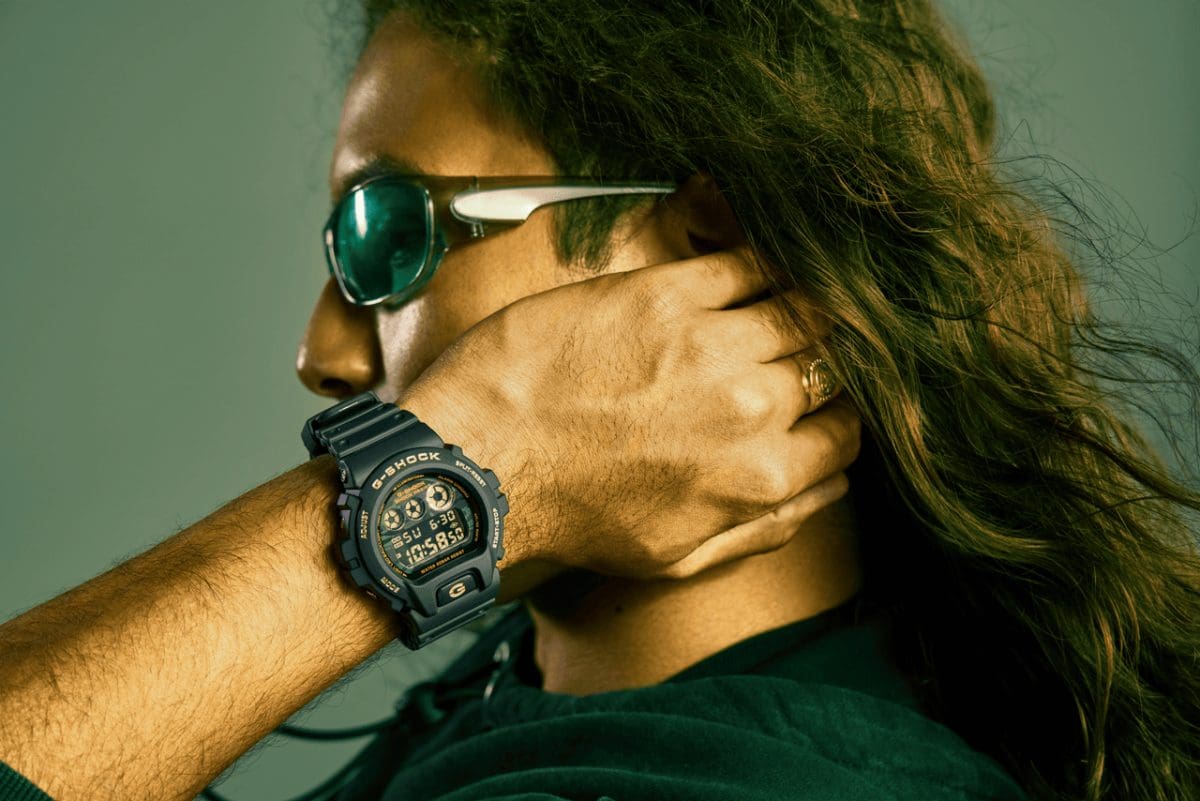 Casio G Shock Digital Watch DW6900CF-1 Black - Gold - Camo