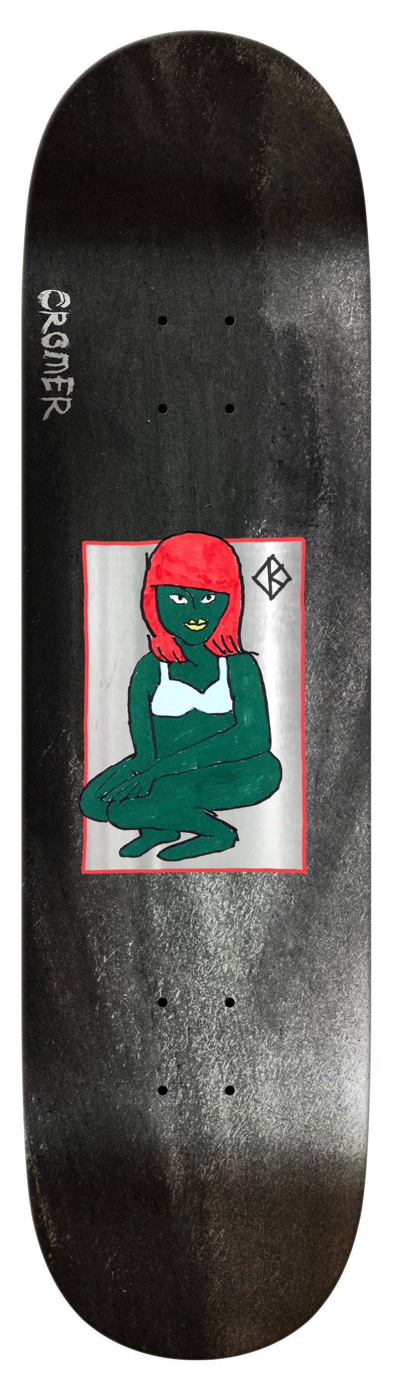 Krooked Skateboards Brad Cromer The Green Lady DBX Basalt Deck 8.25"
