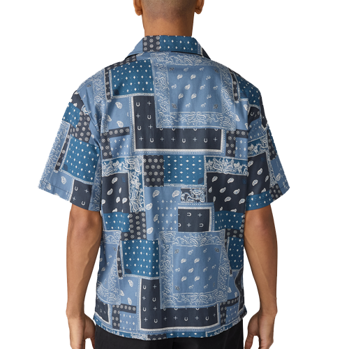 Dickies Glandorf Bandana Twill Short Sleeve Shirt Navy