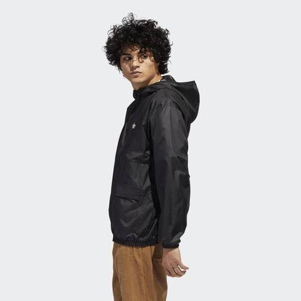 Adidas Lightweight Windbreaker Jacket Black - White-Black Sheep Skate Shop