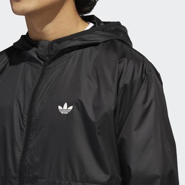 Adidas Lightweight Windbreaker Jacket Black - White-Black Sheep Skate Shop