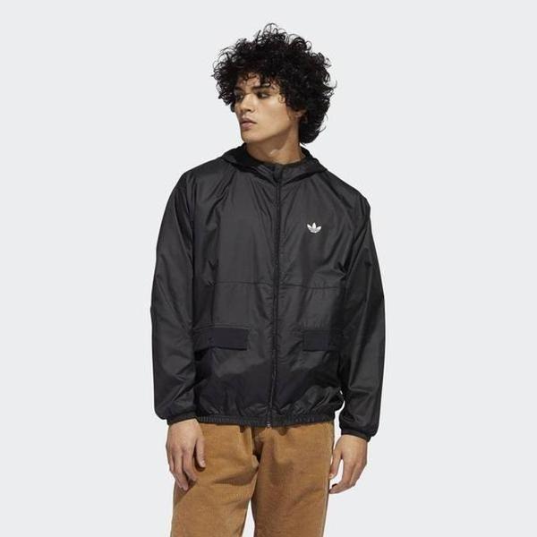 Adidas Lightweight Windbreaker Jacket Black - White-Black Sheep Skate Shop