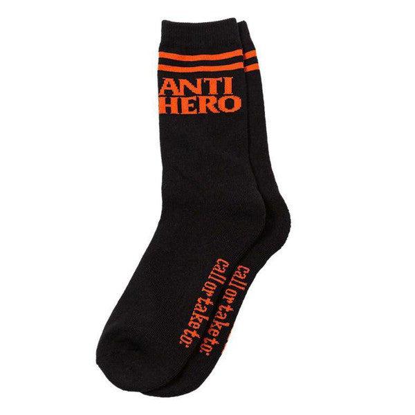 Anti Hero Blackhero If Found Socks Black - Red-Black Sheep Skate Shop